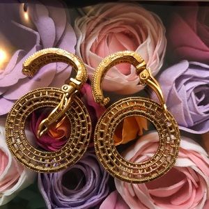 CHANEL EARRINGS VINTAGE Clip On Door Knocker Style